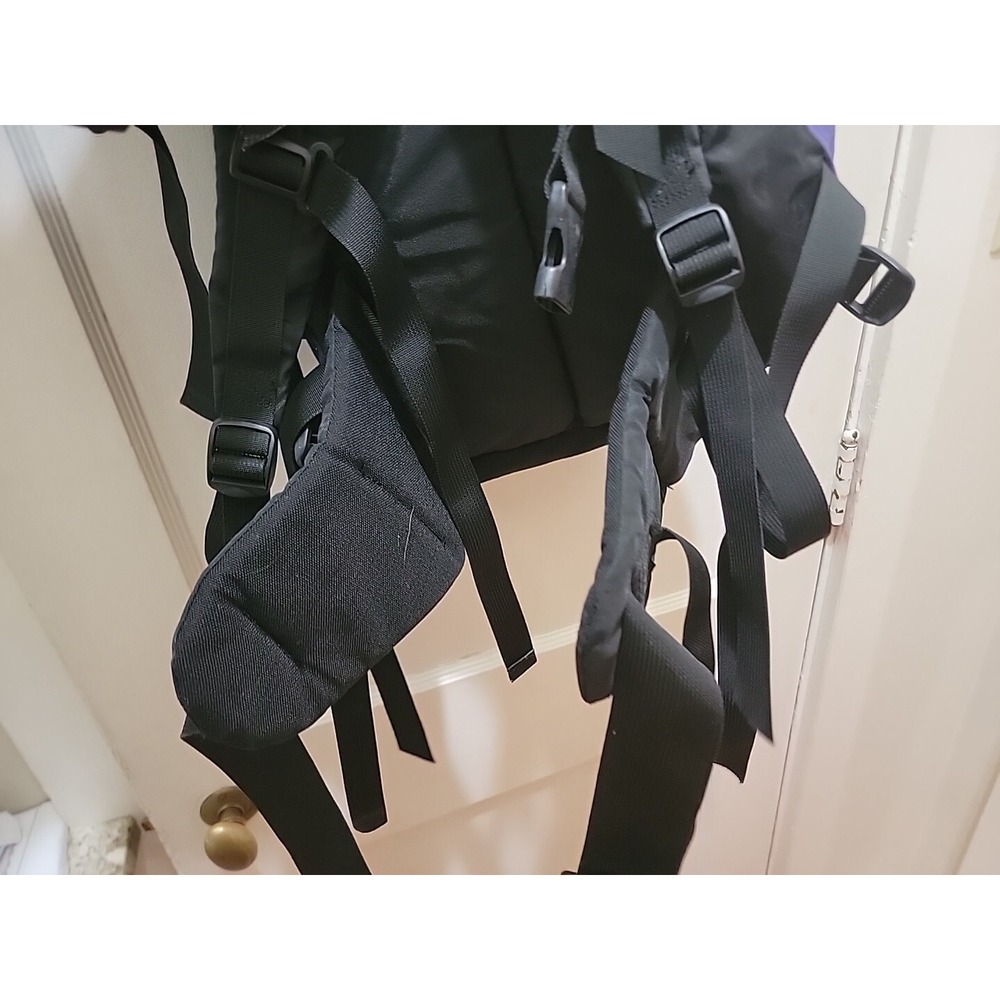 VTG MEI Duffle Bag Hiking Backpack Made in USA - Black - Purple- Rare. 30"x15" - Picture 7 of 9
